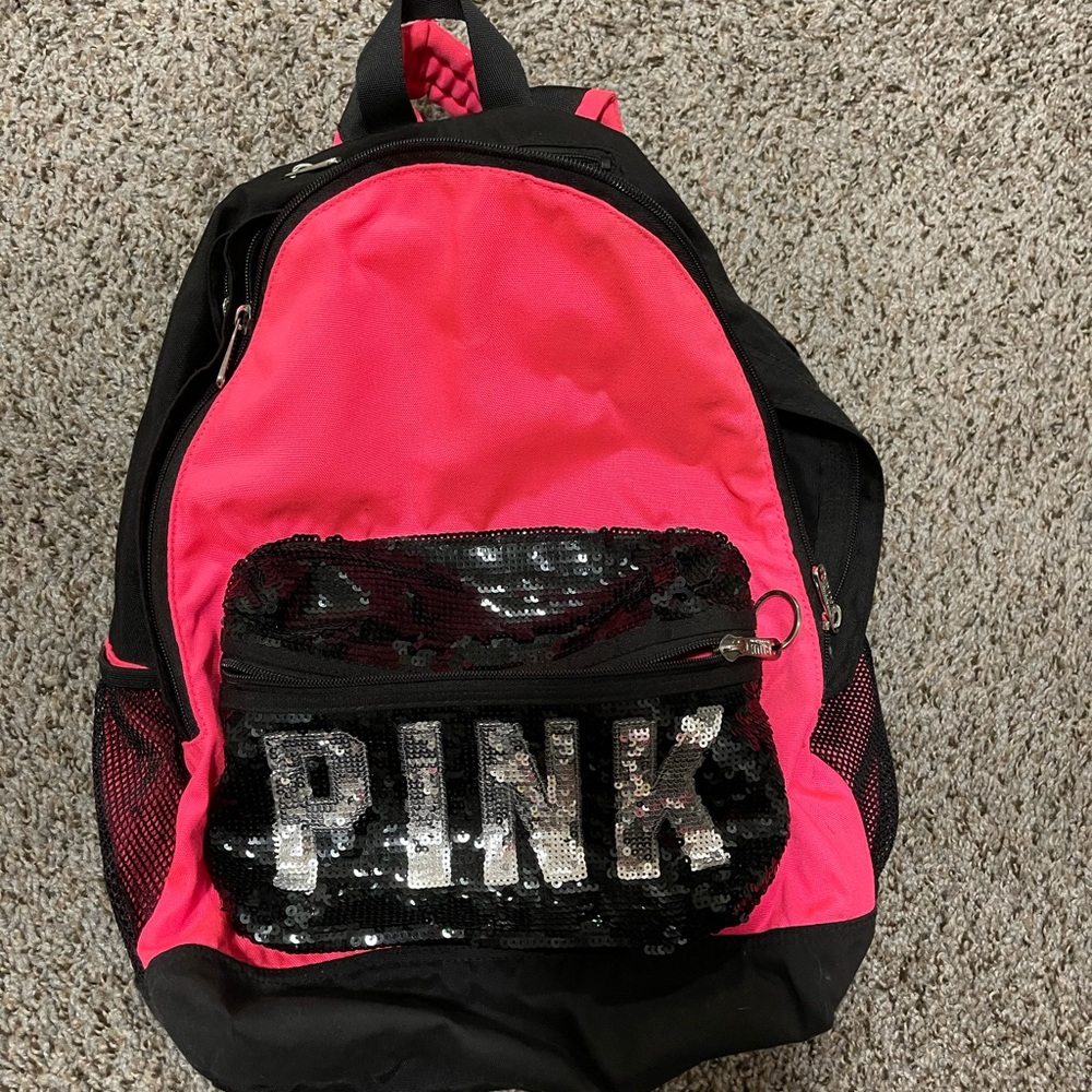 Pink Victoria Secret backpack